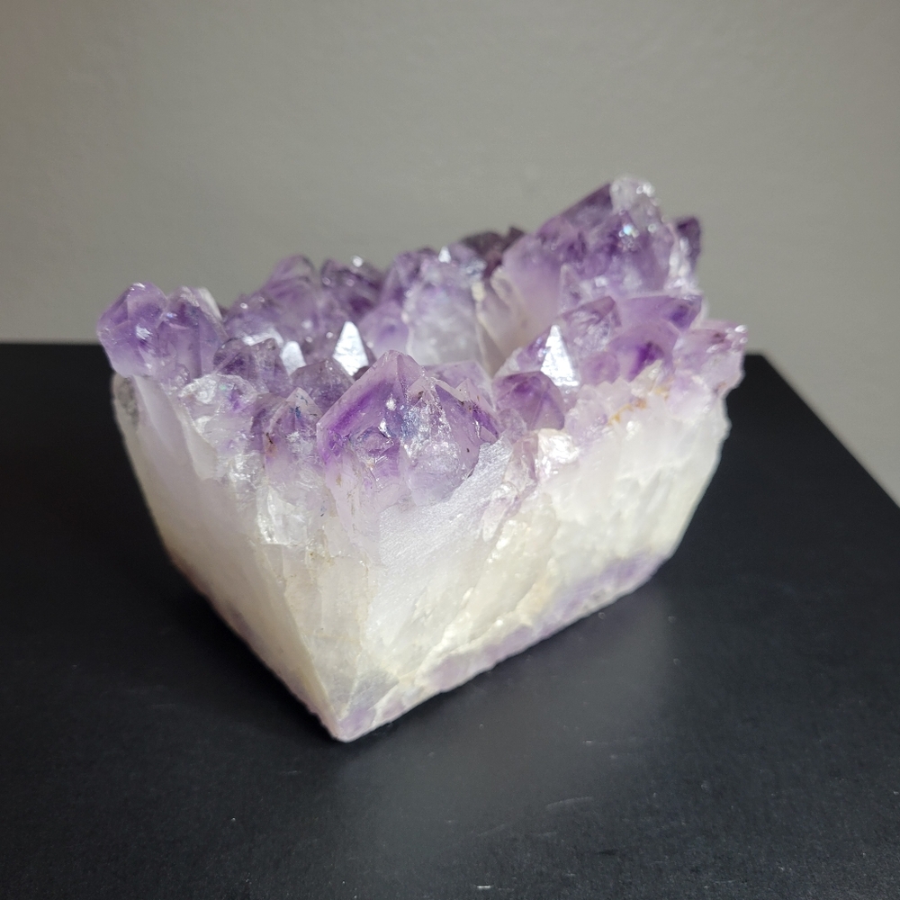 Amethyst Crystal Cluster And Candle Holder, LARGE